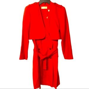 Daña Buchman Silk Sleeveless MIDI with Caplet Coat